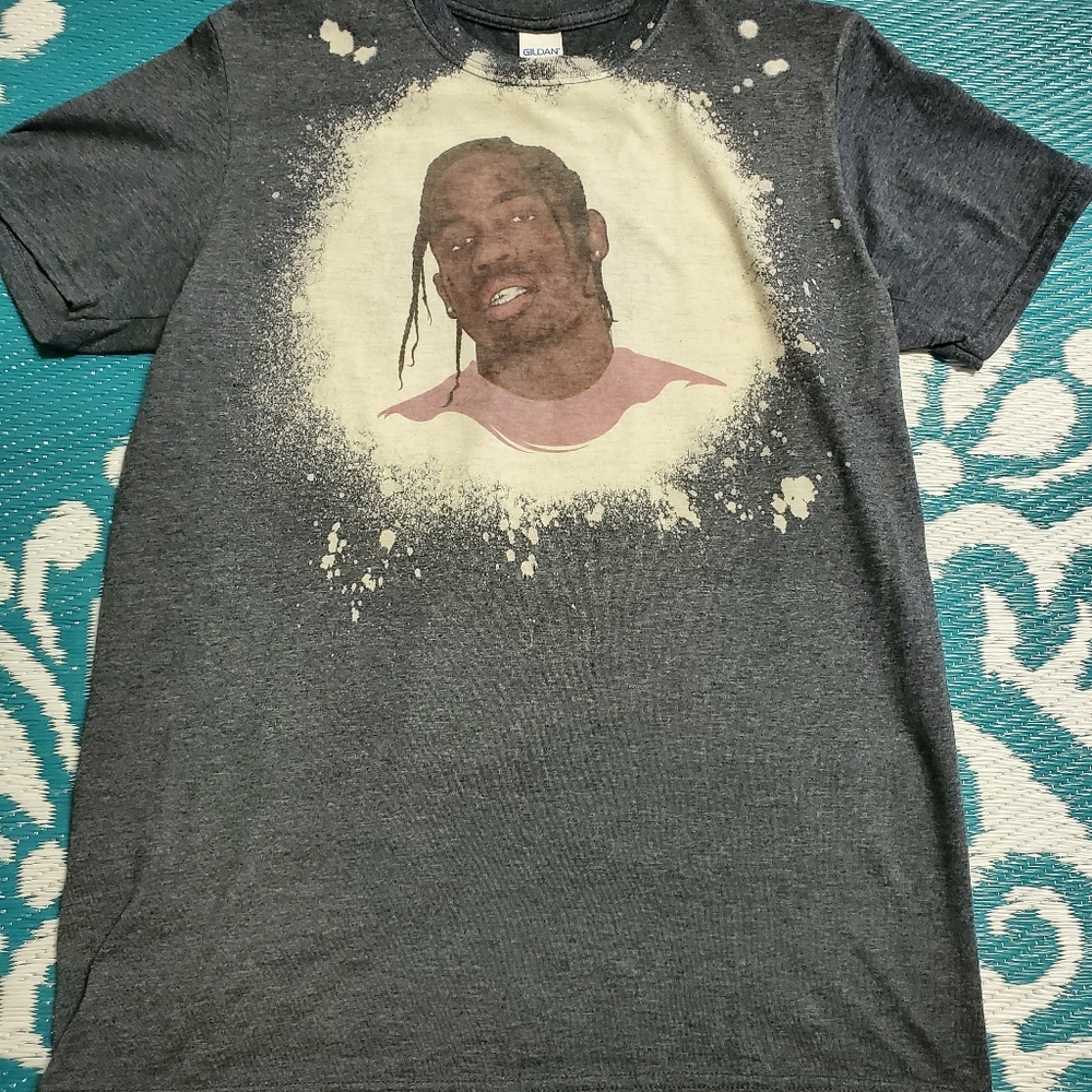 Travis Scott custom bleached tee